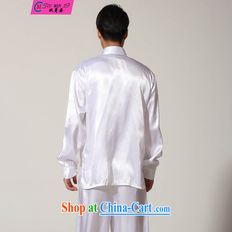 Ko Yo vines into exciting and 2015 New Men's Tang is a solid color kit damask Chinese Two-piece with the Tai Chi Kit tang on the collar long-sleeved T-shirt kung fu 0048 M M XXL 0048, capital city sprawl, shopping on the Internet