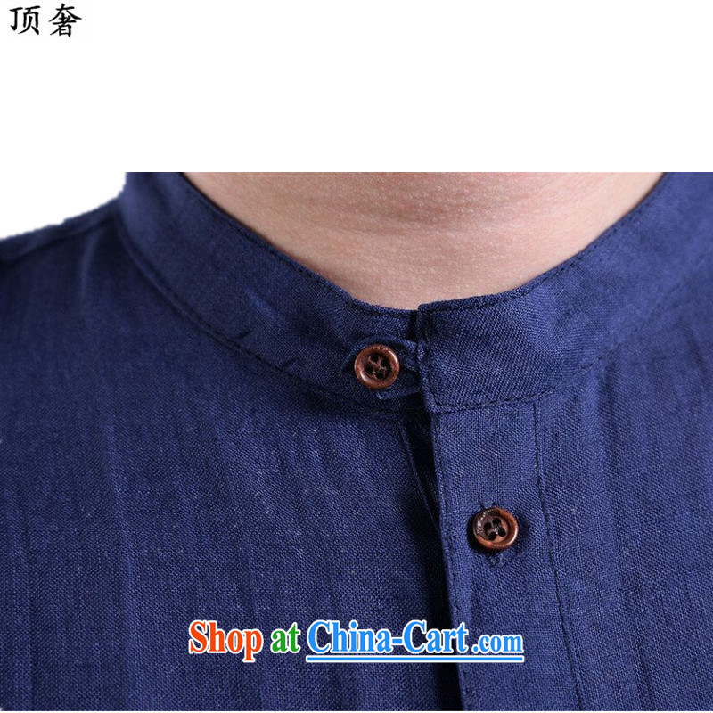 Top Luxury 2015 new summer men's Tang is a short sleeve with Han-linen short-sleeve T-shirt, Old China wind cotton Ma short-sleeved Chinese father card color 175 and the top luxury, shopping on the Internet