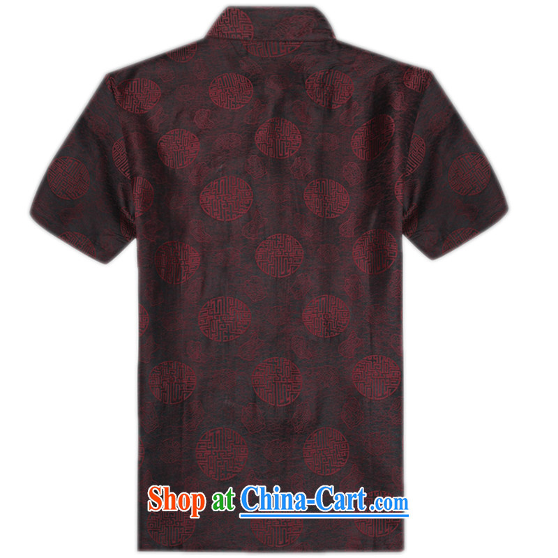 New Summer Scent cloud yarn silk, older Chinese short-sleeved men's national dress Casual Shirt male Chinese Han-auspicious 1000 Jubilee 1000 Jubilee red XXXL/190, and mobile phone line (gesaxing), and, on-line shopping