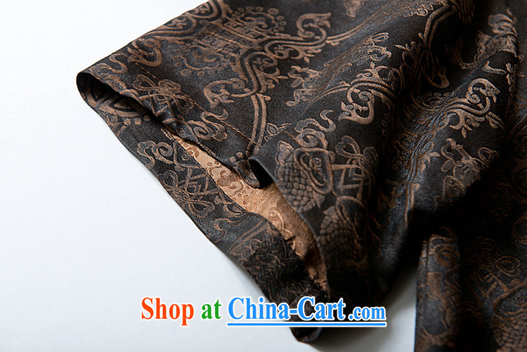 2015 summer silk men Chinese men and a short-sleeved, older persons Grandpa summer T-shirt stylish double-fish Men Sauna silk, short-sleeved Chinese fragrant cloud yarn dark red XL/180 pictures, price, brand platters! Elections are good character, the national distribution, so why buy now enjoy more preferential! Health