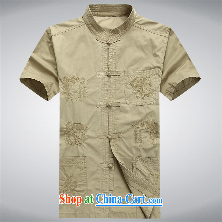 The Carolina boys men's jackets short-sleeve Cotton Men's father is Chinese middle-aged people with short khaki-colored XXXL pictures, price, brand platters! Elections are good character, the national distribution, so why buy now enjoy more preferential! Health