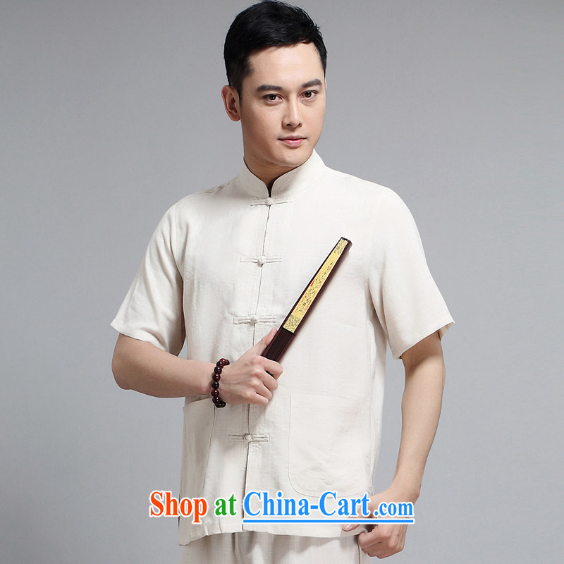 Chinese men and short-sleeve kit summer new, older men's cotton the male, Tang with morning exercise clothing exercise clothing Tai Chi uniforms father loaded 1509 package gray 175, JACK EVIS, shopping on the Internet
