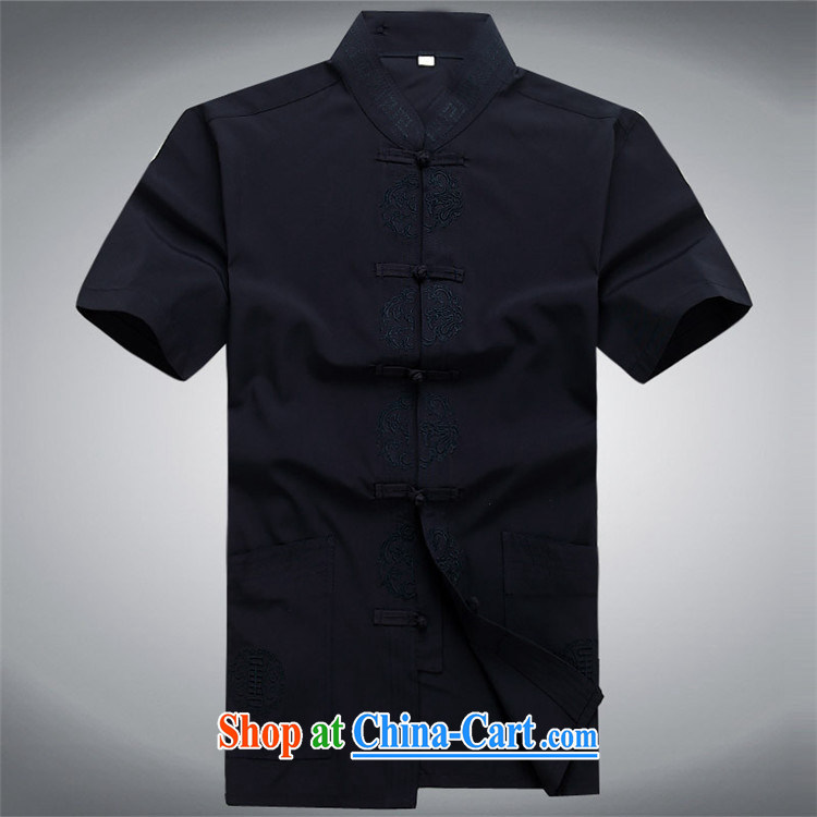 The middle-aged, men's short-sleeve kit middle-aged and older summer T-shirt Chinese Wind and short-sleeved, short for the blue package XXXL pictures, price, brand platters! Elections are good character, the national distribution, so why buy now enjoy more preferential! Health