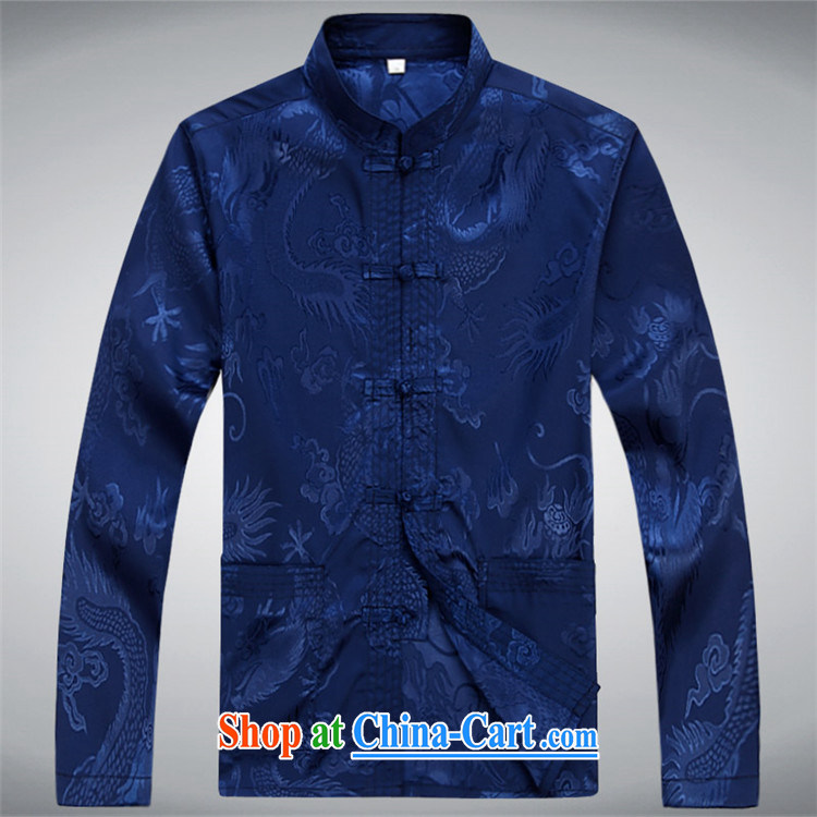 Beijing in the older Chinese men and Chinese wind grandfather summer wear casual clothes long-sleeved larger men Tang package Blue Kit XXXL pictures, price, brand platters! Elections are good character, the national distribution, so why buy now enjoy more preferential! Health