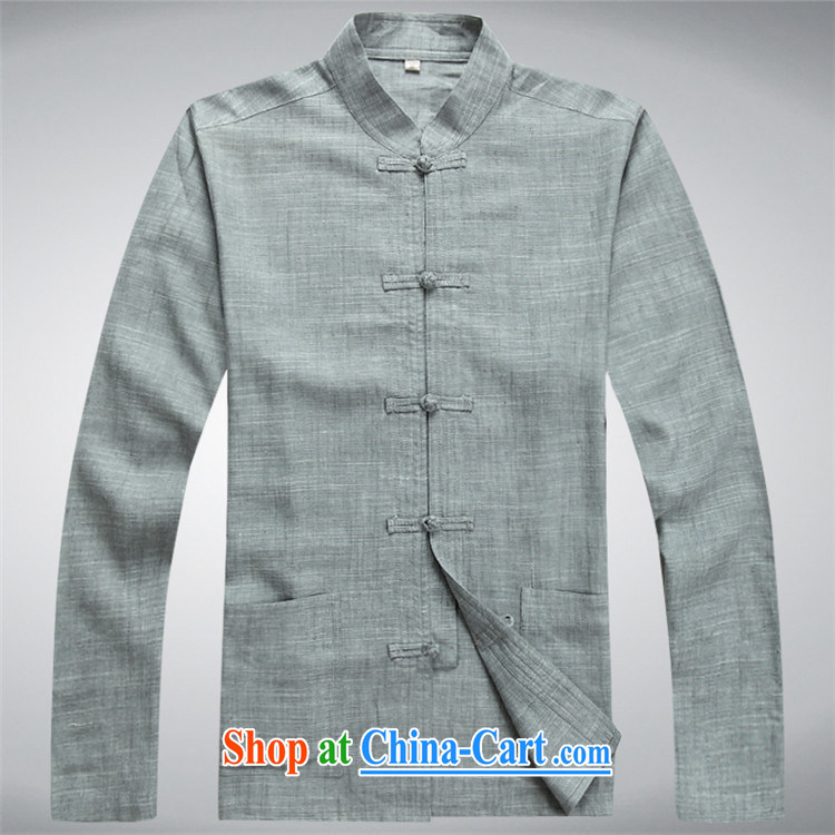 Vladimir Putin in the older Chinese package men and long-sleeved linen tray snaps cotton shirt the men's T-shirt Chinese father with blue gray package XXXL pictures, price, brand platters! Elections are good character, the national distribution, so why buy now enjoy more preferential! Health