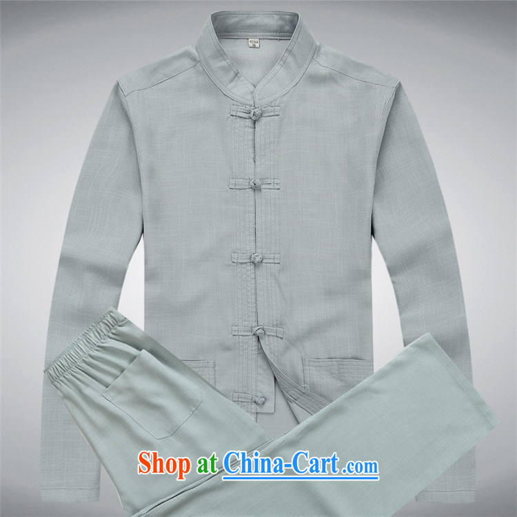 Putin's European spring and summer, older men's long-sleeved Tang package installed China wind cotton Ma national costumes elderly long-sleeved linen package gray package XXXL pictures, price, brand platters! Elections are good character, the national distribution, so why buy now enjoy more preferential! Health