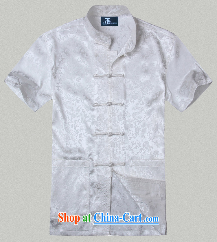 Jack And Jacob - Wolf JIEYA - WOLF new kit Chinese men's short-sleeved summer advanced silk, the solid color handcrafted Tray Port Tai Chi, white a 175/L pictures, price, brand platters! Elections are good character, the national distribution, so why buy now enjoy more preferential! Health