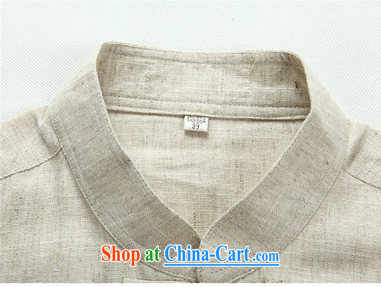 Beijing 2015 the linen men's Chinese package long-sleeved T-shirt Chinese Dress Chinese style men's shirt beige Kit XXXL pictures, price, brand platters! Elections are good character, the national distribution, so why buy now enjoy more preferential! Health