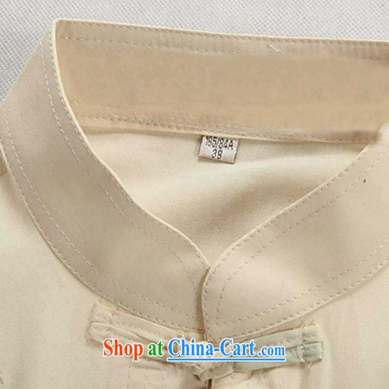 The chestnut mouse and middle-aged men's short-sleeved Chinese middle-aged and older Chinese, for the charge-back leisure father with ethnic Chinese Kit beige Kit XXXL, the chestnut mouse (JINLISHU), shopping on the Internet