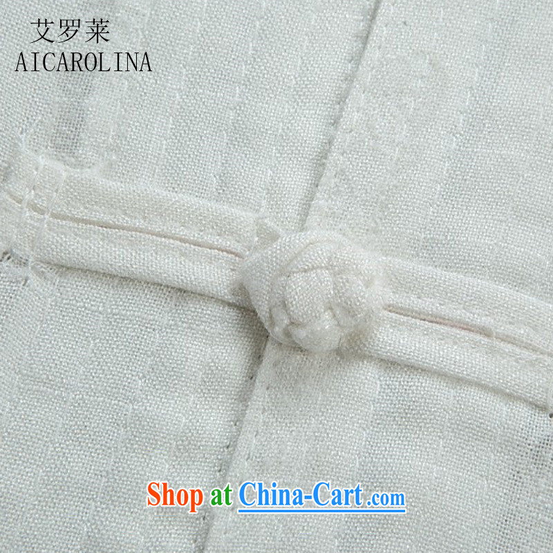 The Carolina boys new linen Chinese men and a short-sleeved Summer Package Chinese leisure large numbers of field load Tang Yau Ma Tei Cotton Men's T-shirt white Chinese XXXL, the Tony Blair (AICAROLINA), shopping on the Internet