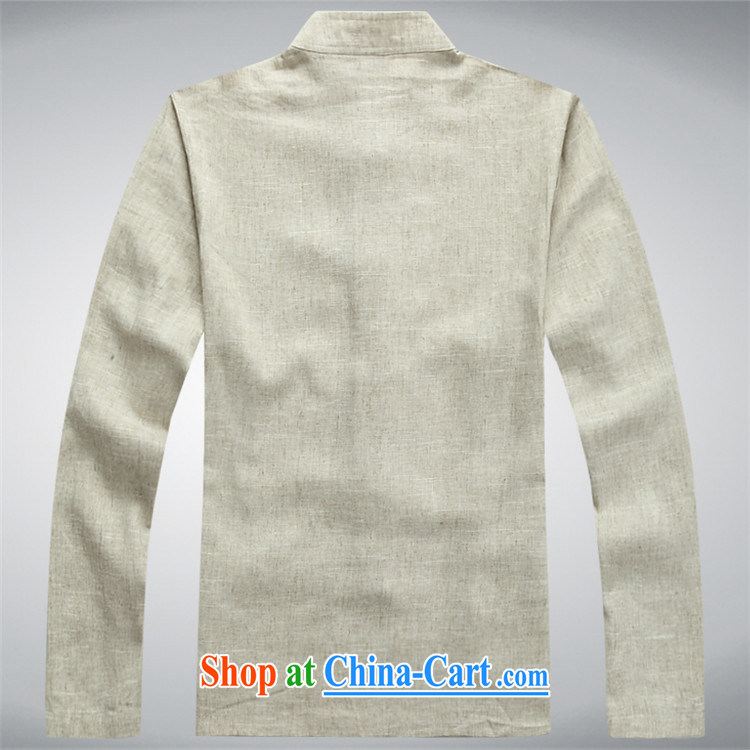The Beijing spring and summer, Chinese men, older men linen Chinese package leisure long-sleeved top, loose father Replace Cyan gray package XXXL pictures, price, brand platters! Elections are good character, the national distribution, so why buy now enjoy more preferential! Health