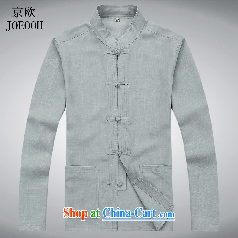 Putin's European Summer new Chinese men's long-sleeved T-shirt and older persons, served China wind men's long-sleeved Kit gray suit XXXL, Beijing (JOE OOH), shopping on the Internet