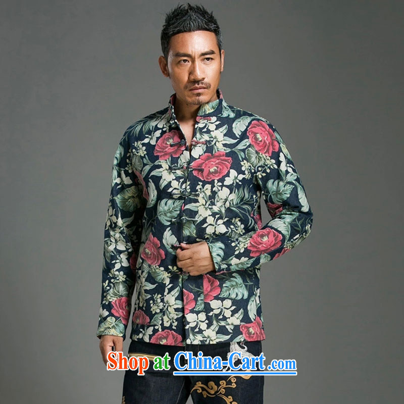 Internationally renowned Chinese style suits the stamp duty for men and stylish Tang decorated in stylish. floral jacket floral movement (Global 3-piece), internationally renowned (CHIYU), online shopping