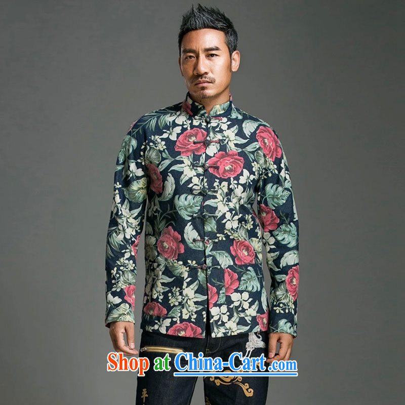 Internationally renowned Chinese style suits the stamp duty for men and stylish Tang decorated in stylish. floral jacket floral movement (Global 3-piece), internationally renowned (CHIYU), online shopping