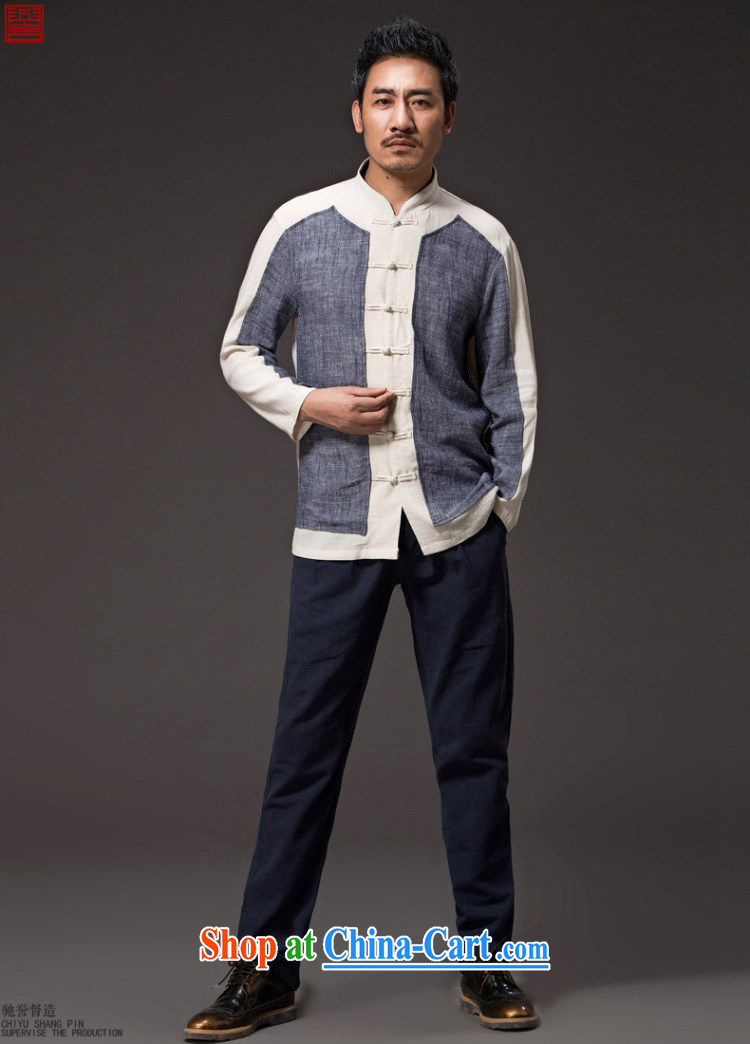 Internationally renowned Chinese Wind and Han-linen shirt long-sleeved cultivating Chinese Chinese men and autumn shirt-tie men's T-shirt kung fu T-shirt dark gray (3 XL) pictures, price, brand platters! Elections are good character, the national distribution, so why buy now enjoy more preferential! Health