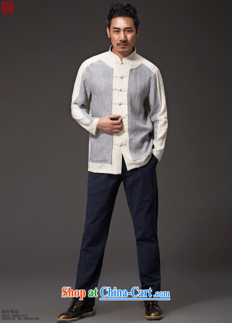Internationally renowned Chinese Wind and Han-linen shirt long-sleeved cultivating Chinese Chinese men and autumn shirt-tie men's T-shirt kung fu T-shirt dark gray (3 XL) pictures, price, brand platters! Elections are good character, the national distribution, so why buy now enjoy more preferential! Health