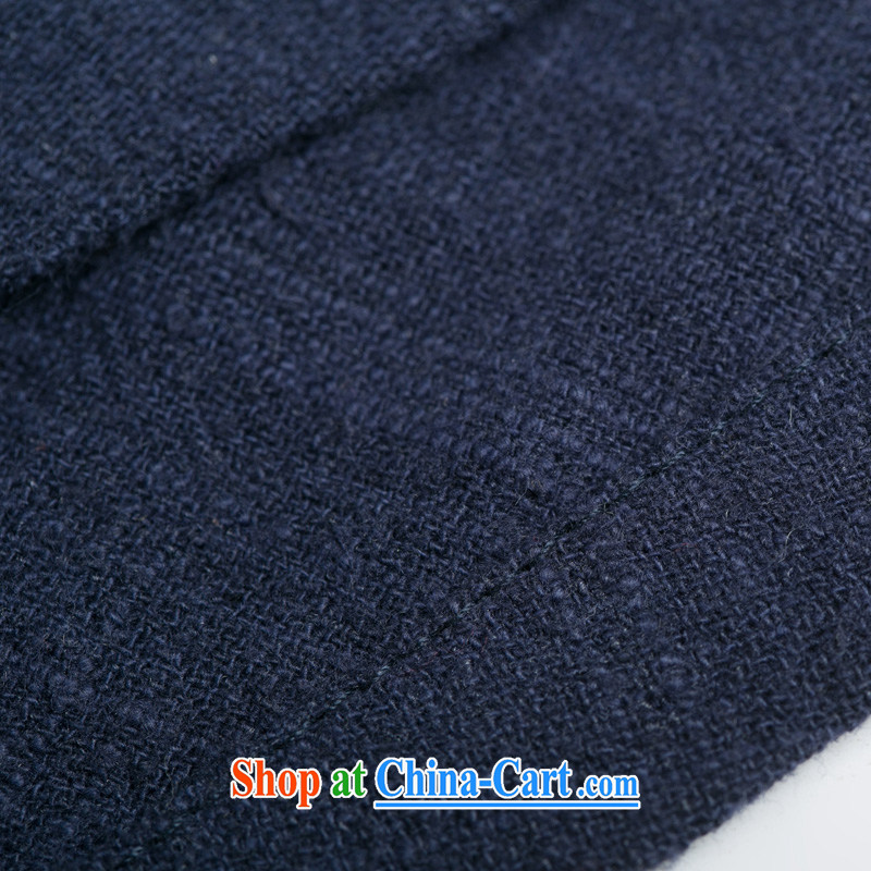 Internationally renowned autumn 2015 China wind male linen long-sleeved shirt T han-blue T-shirt, XXXL), internationally renowned (CHIYU), shopping on the Internet