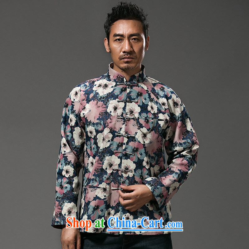 Internationally renowned Chinese wind stamp Chinese men and beauty Long-Sleeve the withholding Chinese improved spring denim jackets, suits (3 XL), internationally renowned (CHIYU), online shopping