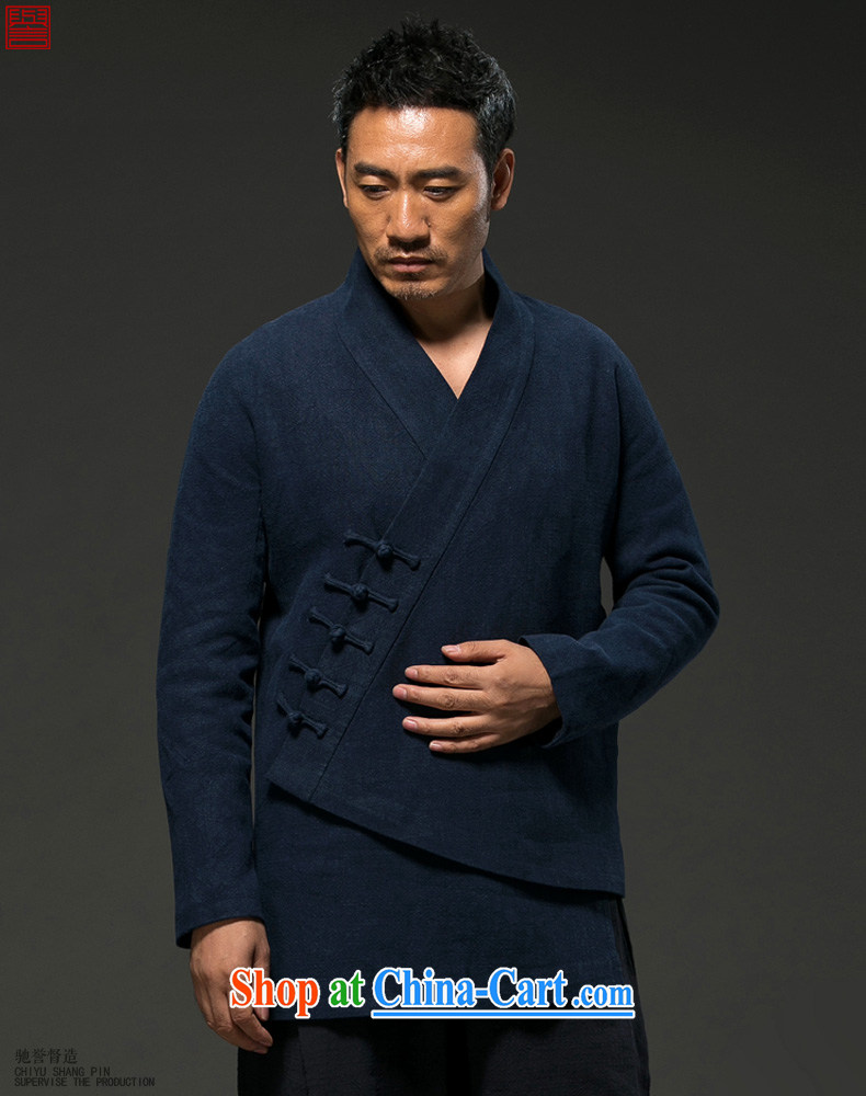 Internationally renowned Chinese wind fall and winter men's cotton the Chinese long-sleeved male Han-Nepal spiritual practice serving loose the tight T-shirt Chinese-tie kung fu T-shirt, blue (3 XL) pictures, price, brand platters! Elections are good character, the national distribution, so why buy now enjoy more preferential! Health