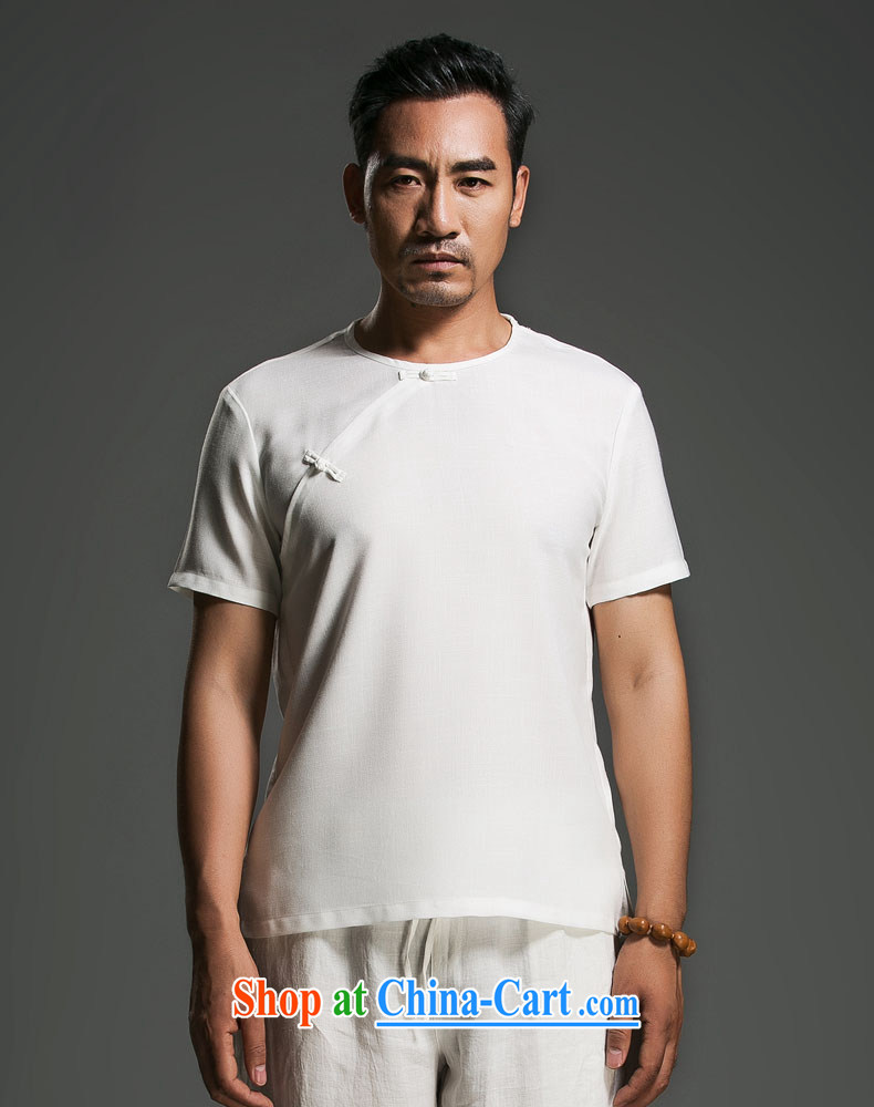 Internationally renowned Chinese wind men's summer linen tray snaps round-collar short-sleeve is withholding Korean personality male white movement (3XL) pictures, price, brand platters! Elections are good character, the national distribution, so why buy now enjoy more preferential! Health