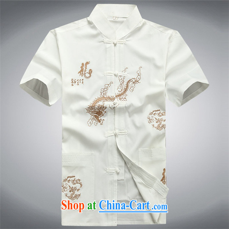 Putin's European men's summer, older father Chinese short-sleeved Ethnic Wind Chinese dragon men's XL package short-sleeve shirt blue deep package XXXL pictures, price, brand platters! Elections are good character, the national distribution, so why buy now enjoy more preferential! Health