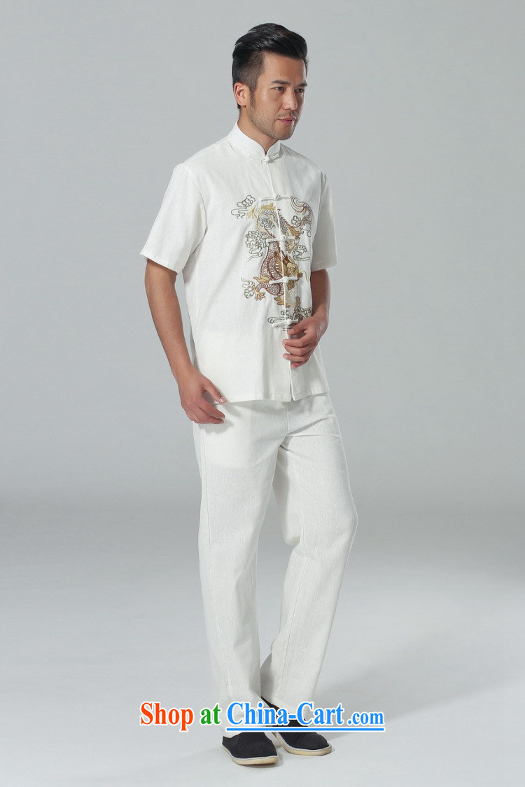 Find Sophie summer New Men's short-sleeved Chinese Chinese, for the flap embroidered dragon cotton Ma Tai Chi uniforms men's kit kit 3 XL pictures, price, brand platters! Elections are good character, the national distribution, so why buy now enjoy more preferential! Health