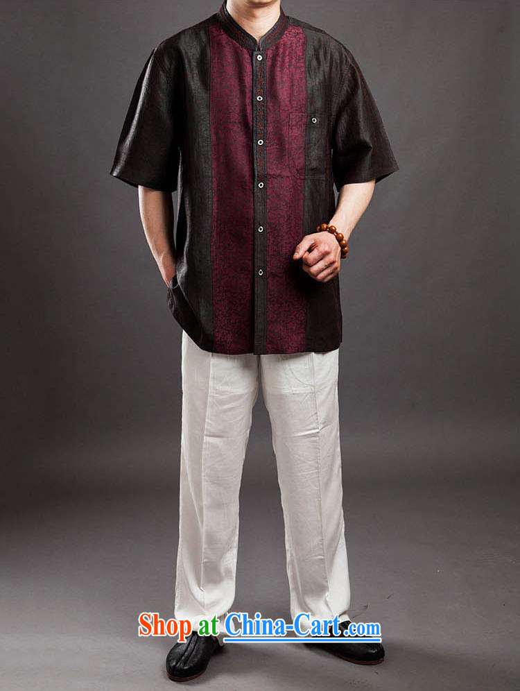 The TSU defense (Azouari) boutique aroma cloud yarn male Chinese Chinese shirt short-sleeved silk Chinese men and dark red 52 pictures, price, brand platters! Elections are good character, the national distribution, so why buy now enjoy more preferential! Health