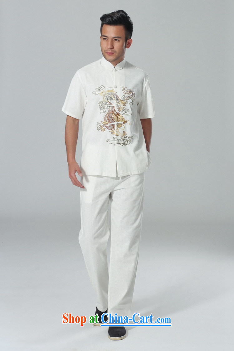 spend the summer with new men's short-sleeved Chinese Chinese, for the flap embroidered dragon cotton Ma Tai Chi uniforms men's package white Kit 3 XL pictures, price, brand platters! Elections are good character, the national distribution, so why buy now enjoy more preferential! Health