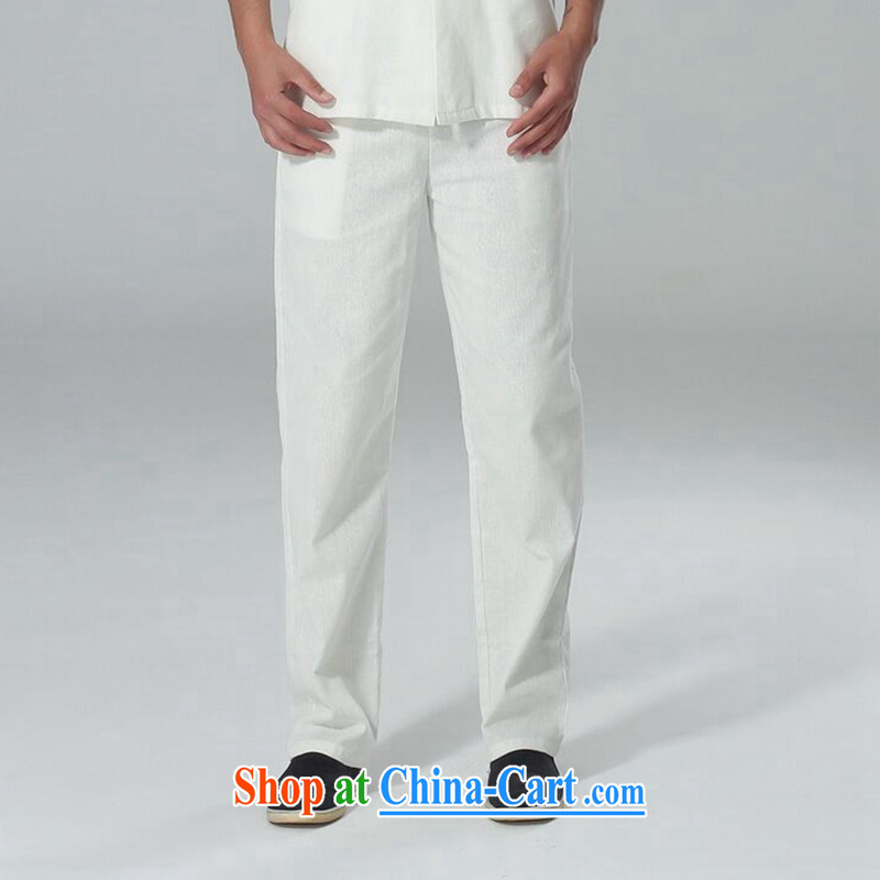 spend the summer with new men's short-sleeved Chinese Chinese, for the flap embroidered dragon cotton Ma Tai Chi uniforms men's package white Kit 3 XL, figure, and shopping on the Internet