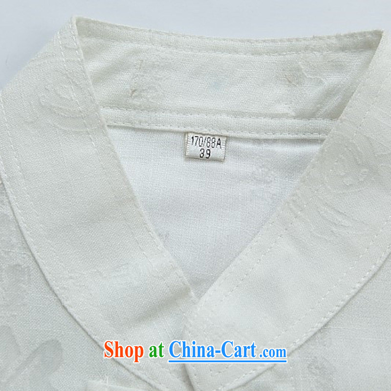 The Luo in older Chinese men's summer short-sleeve T-shirt large, retro-tie men's Tang replace short sleeve with beige Kit XXXL, AIDS, Tony Blair (AICAROLINA), shopping on the Internet