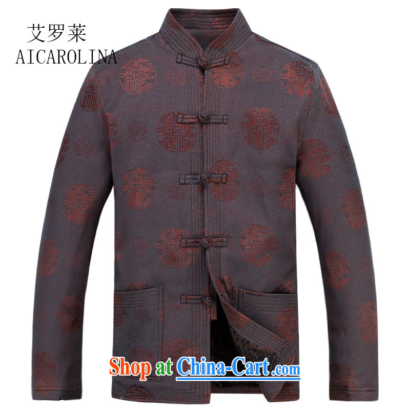 The Carolina boys thick men Tang with quilted coat jacket, older, for men's cotton suit Chinese Lunar New Year Birthday Gifts XXXL Brown, the Tony Blair (AICAROLINA), online shopping