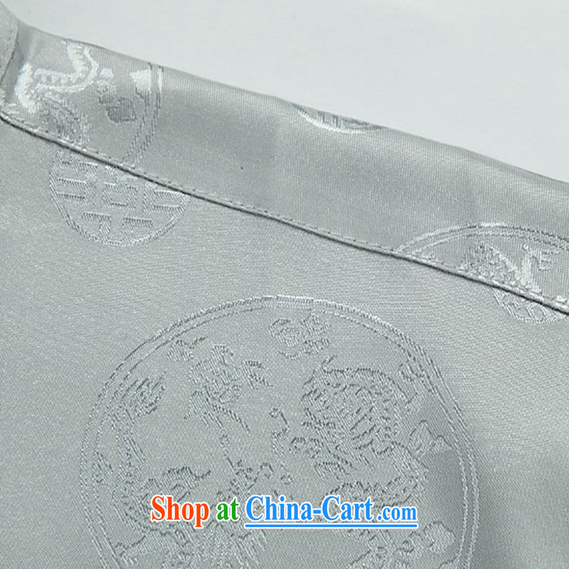 The chestnut mouse male Chinese, older men and summer short sleeve fitted dress Chinese father loaded the code gray package XXXL, the chestnut mouse (JINLISHU), shopping on the Internet