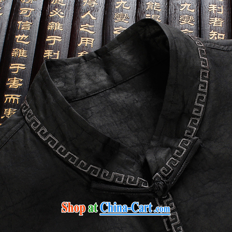 the Lhoba people, evergreens 100 % silk fragrant cloud yarn boy short-sleeved Chinese men and elderly people's congress, Chinese men's summer sauna silk Chinese father black L, the Lhoba people, evergreens (B . L . WEIMAN), and, on-line shopping