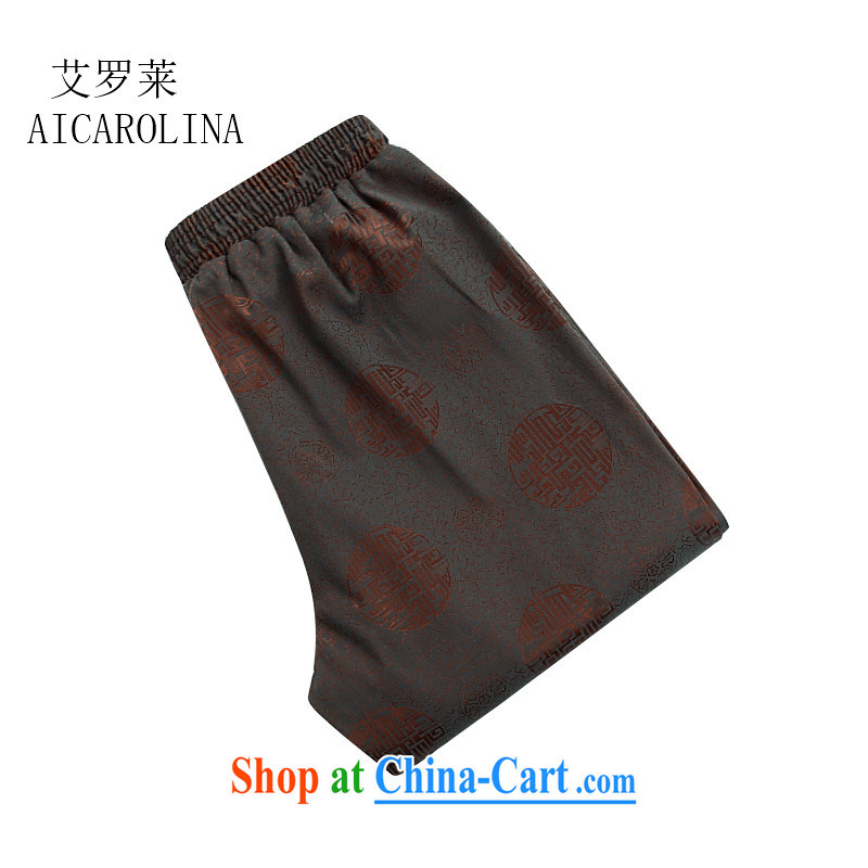 The Carolina boys men's short pants in the older Tang pants national costume brown XXXXL