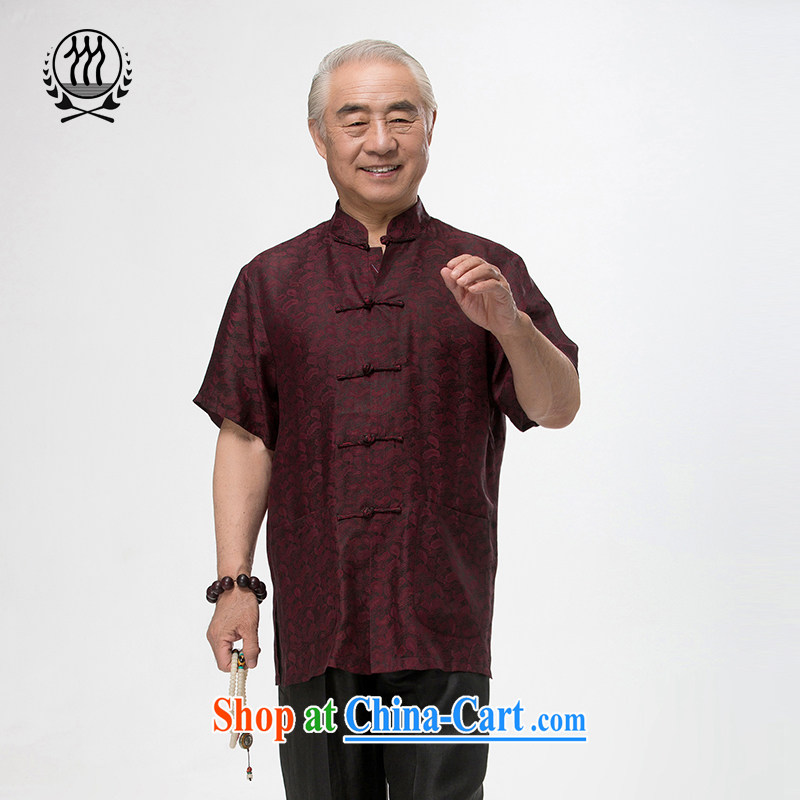 and mobile phone line short-sleeved short summer with new products and fragrant cloud yarn and silk Chinese shirt-sleeves T-shirt, Old Man Tang on the Shannon cloud yarn XXXL/190, and mobile phone line (gesaxing), and, on-line shopping