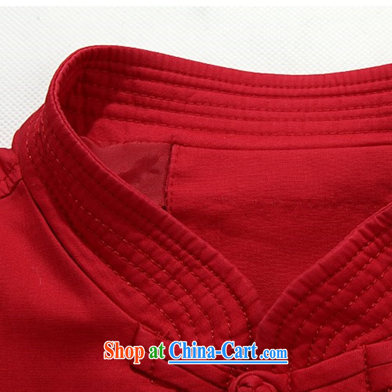 Putin's Euro 2015 spring new, older men and red long-sleeved sand wash cotton Tang with Chinese-tie, for national costumes red XXXL, Beijing (JOE OOH), shopping on the Internet