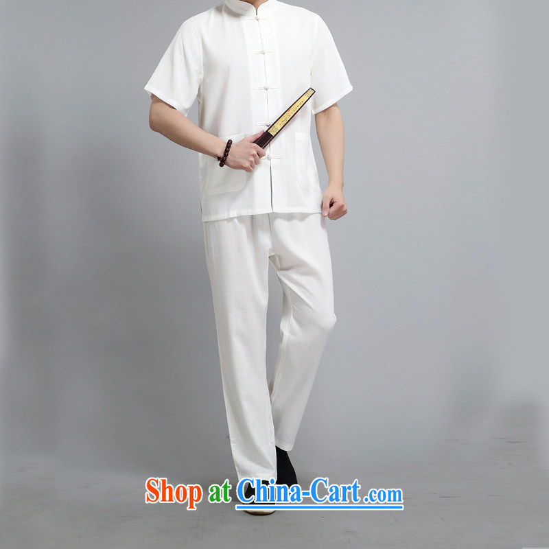The Luo, Chinese, for older persons in Chinese men and a short-sleeved men's clothing, clothing Nepal Service Package summer white 4 XL