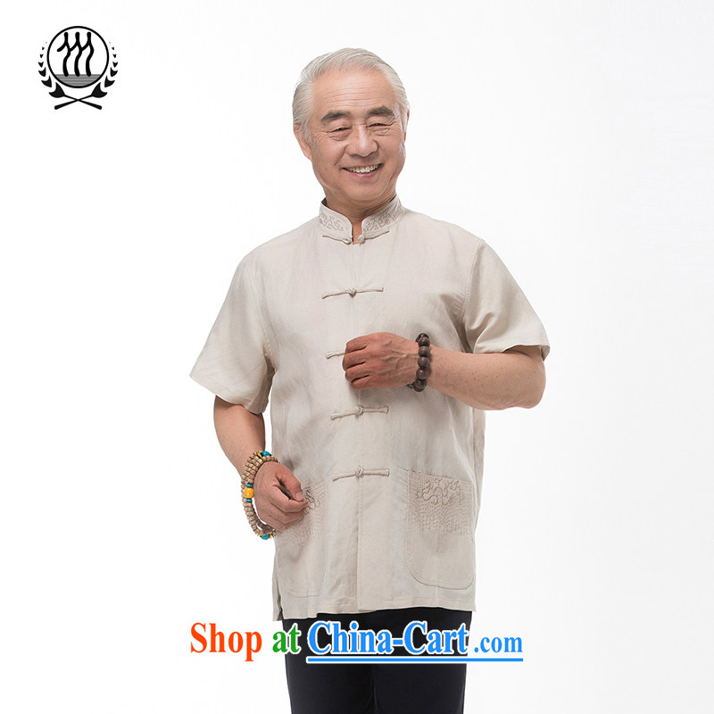 and mobile phone line new summer Chinese, for embroidery cotton the Chinese short-sleeved, older summer manual tray snaps cotton Ma short-sleeved T-shirt ethnic wind clothing boutiques, light blue M/170, and mobile phone line (gesaxing), and, on-line shop