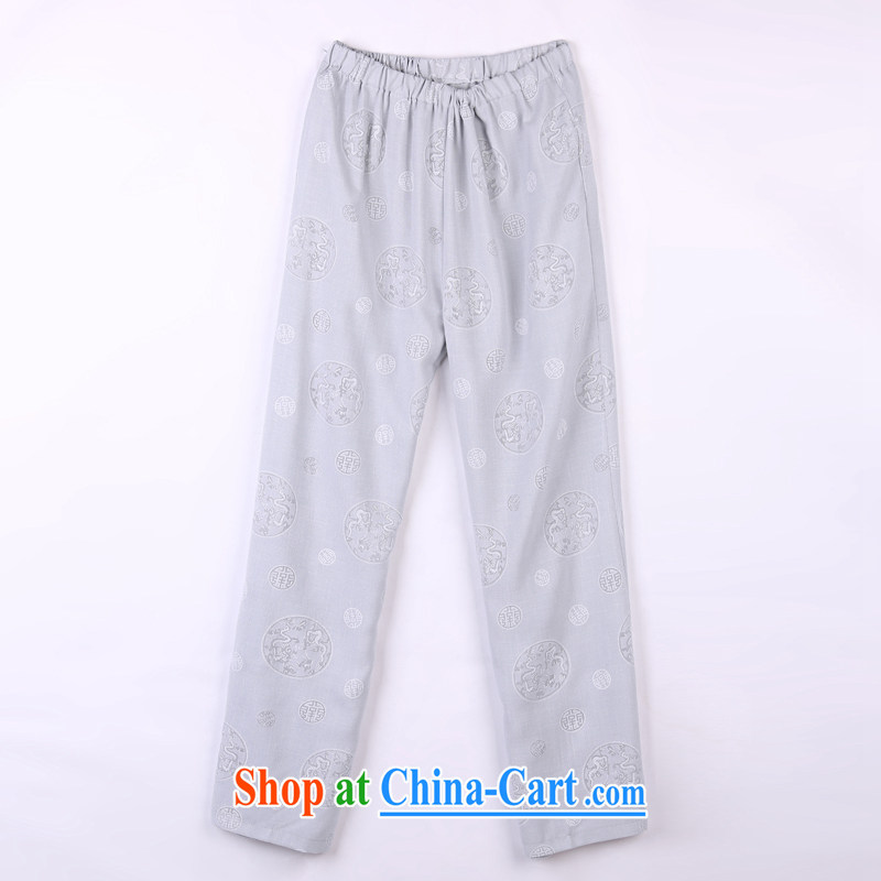 2015 spring and summer with new products, the BMW China wind Chinese pants, old Tang pants 17 gray XXXXL, federal core Chai, who, on-line shopping