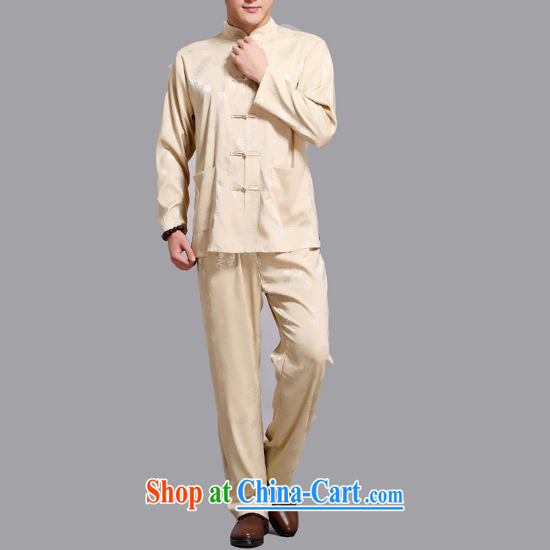 The Carolina boys 2015 new Chinese men's long-sleeved Kit Chinese male Chinese wind in older Chinese package gold 4 XL, the Tony Blair (AICAROLINA), shopping on the Internet