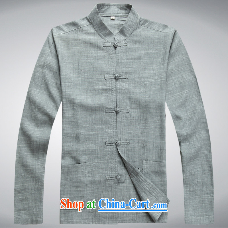 The Carolina boys spring/summer men's Chinese long-sleeved kit, older Chinese Ethnic Wind Kit male Blueish gray' package XXXL, the Tony Blair (AICAROLINA), shopping on the Internet