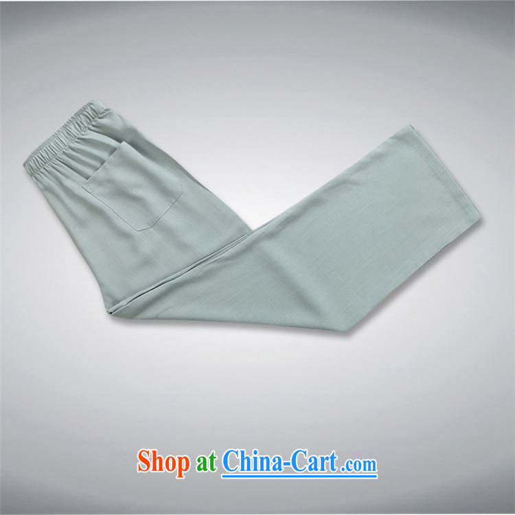 The Beijing Summer linen men Chinese men's short-sleeve kit, old cotton Dad installed China wind cynosure Han-blue Kit XXXL pictures, price, brand platters! Elections are good character, the national distribution, so why buy now enjoy more preferential! Health