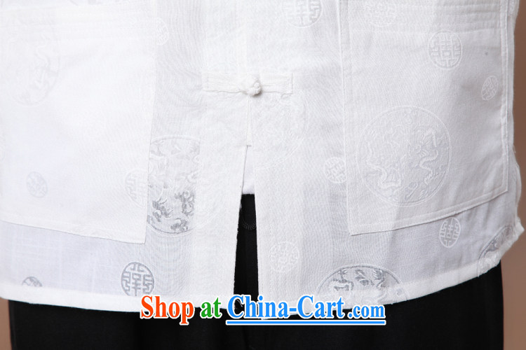 Find Sophie summer new male Chinese Chinese, for the hard-pressed Tai Chi clothing cotton Ma Man leisure short-sleeved T-shirt white 2XL pictures, price, brand platters! Elections are good character, the national distribution, so why buy now enjoy more preferential! Health