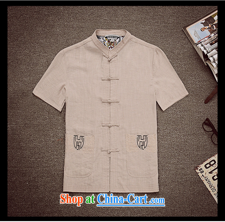 Dan Jie Shi (DANJIESHI) 2015 summer fashion new short-sleeved shirt China wind is withholding the material on T-shirt casual Chinese and smock color 185/100 pictures, price, brand platters! Elections are good character, the national distribution, so why buy now enjoy more preferential! Health