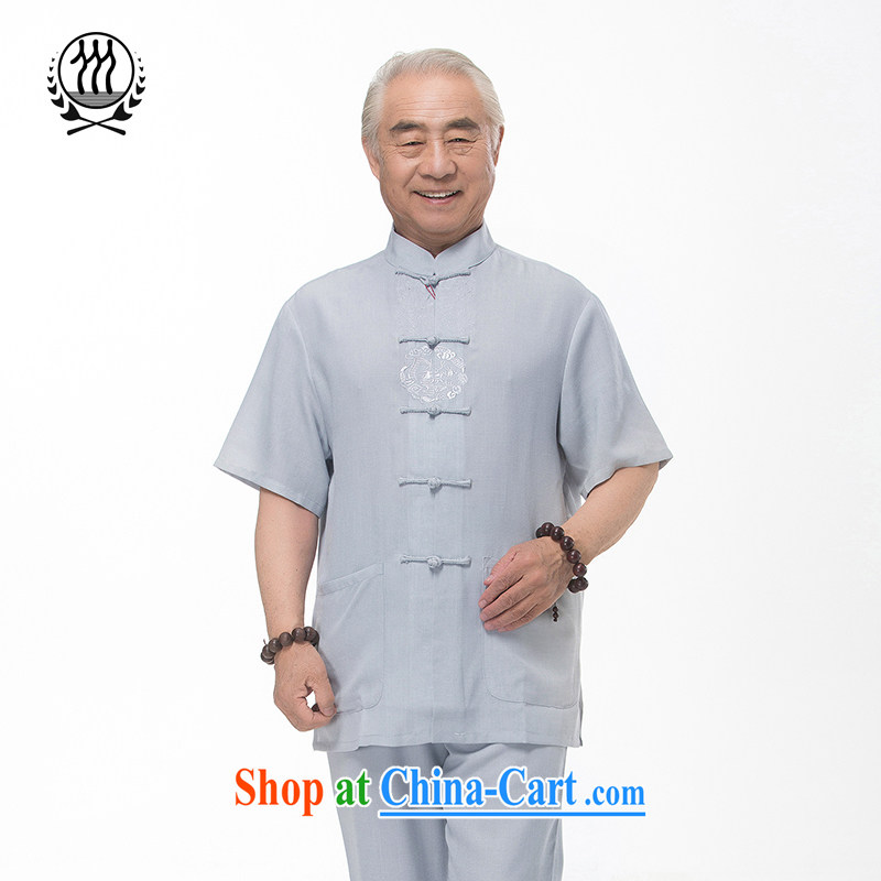 and mobile phone line 15 new summer Chinese male, older Chinese men and Chinese short-sleeved dress boutique blue beige light gray optional dark blue XXL/185, and mobile phone line (gesaxing), and, on-line shopping