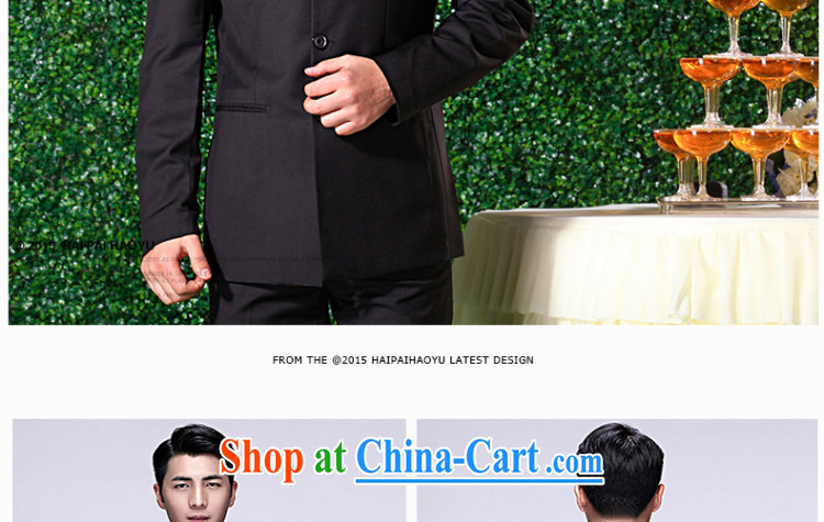 HAIPAIHAOYU China Wind China, brought suit male Chinese Generalissimo cultivating business and leisure click jacket black Tang single T-shirt no long term XXXL/185 pictures, price, brand platters! Elections are good character, the national distribution, so why buy now enjoy more preferential! Health