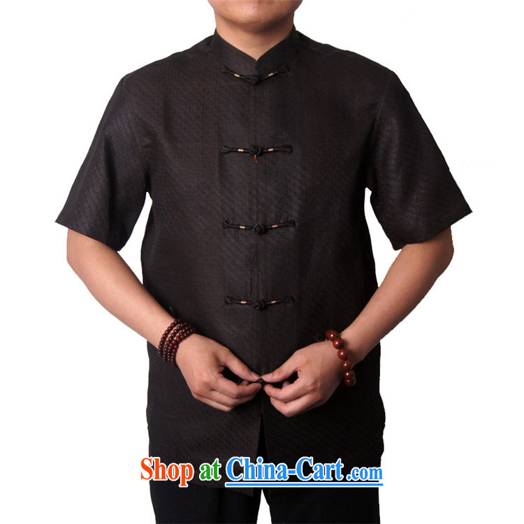 Summer Sureyou male Chinese Tang with national dress silk shirt Tang sauna silk damask, older short-sleeved fragrant cloud yarn upscale 1513 dark brown 190 pictures, price, brand platters! Elections are good character, the national distribution, so why buy now enjoy more preferential! Health