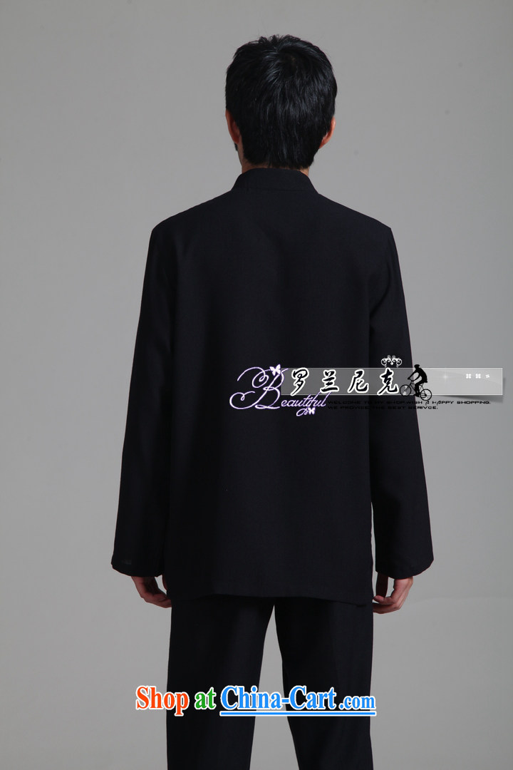 Chinese men's long-sleeved cotton the old rough-tie, for solid T-shirt autumn and winter, black T-shirt XXXL pictures, price, brand platters! Elections are good character, the national distribution, so why buy now enjoy more preferential! Health