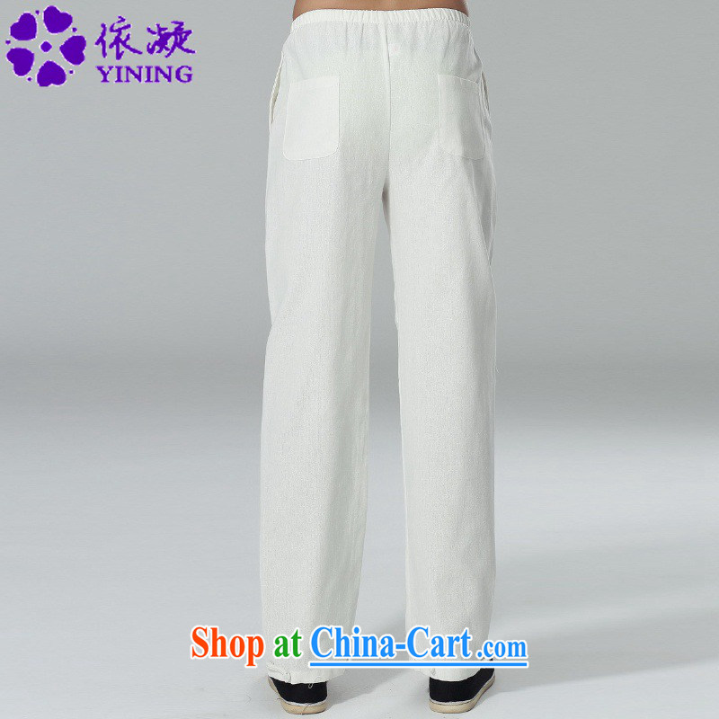 According to fuser New Men's solid color Elastic waist with short pants straight leg pants feet hushing Tai Chi trousers LGD/P 0014 #3 XL, fuser, and shopping on the Internet