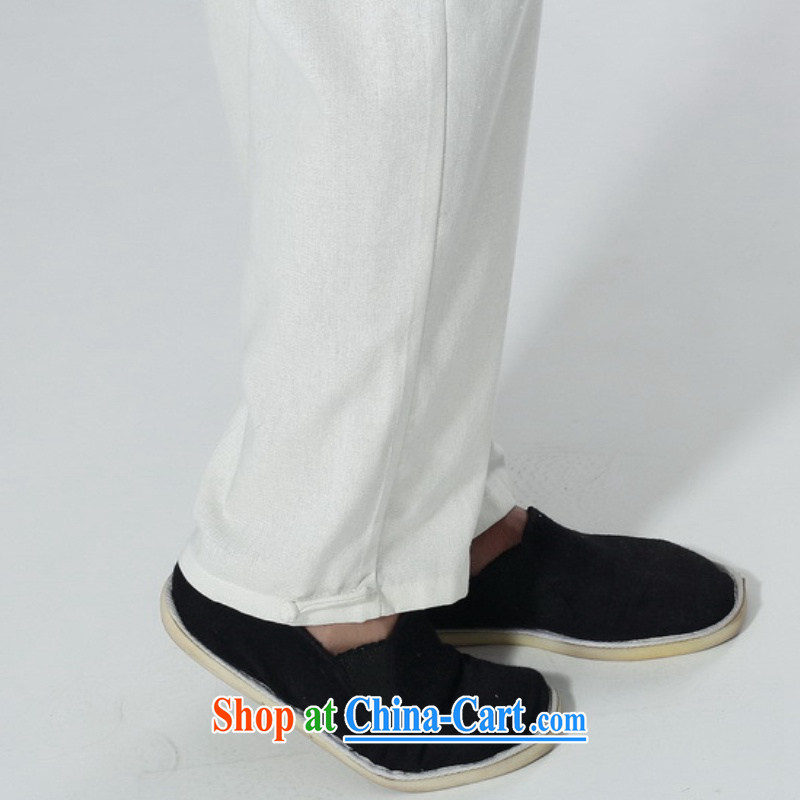 According to fuser New Men's solid color Elastic waist with short pants straight leg pants feet hushing Tai Chi trousers LGD/P 0014 #3 XL, fuser, and shopping on the Internet
